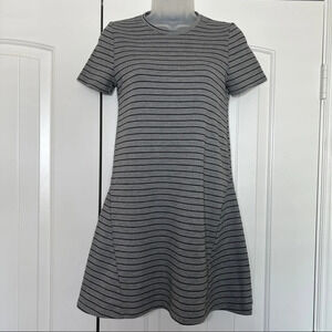 Zara Trafaluc Striped Short Sleeve Dress, S